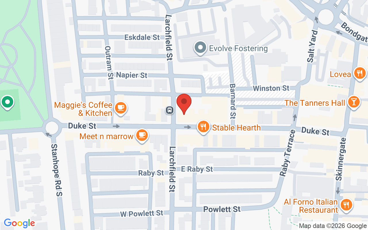 Map showing the location of Elysian Hair Salon
