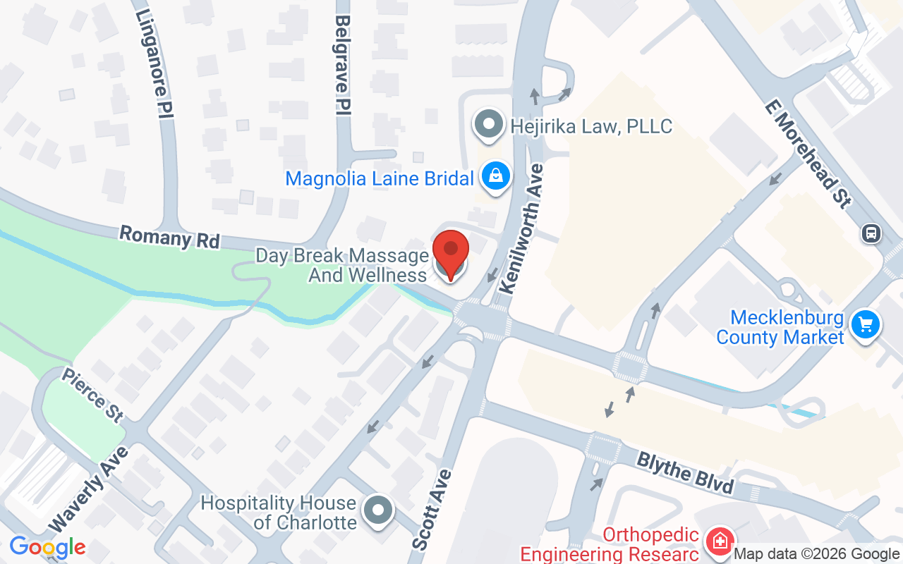 Map showing the location of Day Break Massage & Wellness