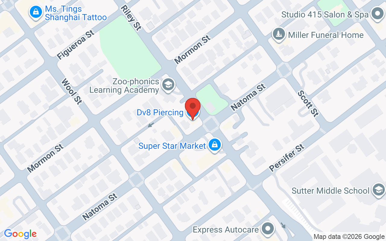Map showing the location of The Parlor Salon