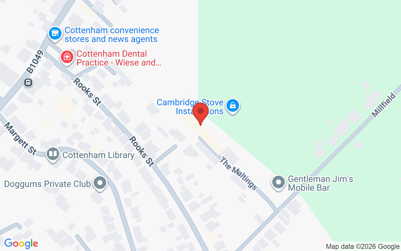 Map showing the location of Cambridge Micropigmentation Centre