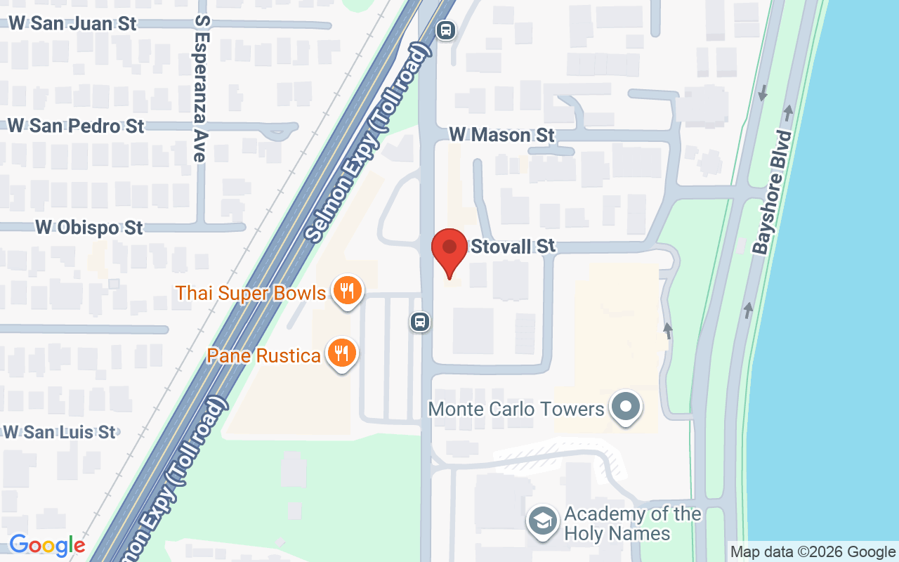 Map showing the location of The House Salon