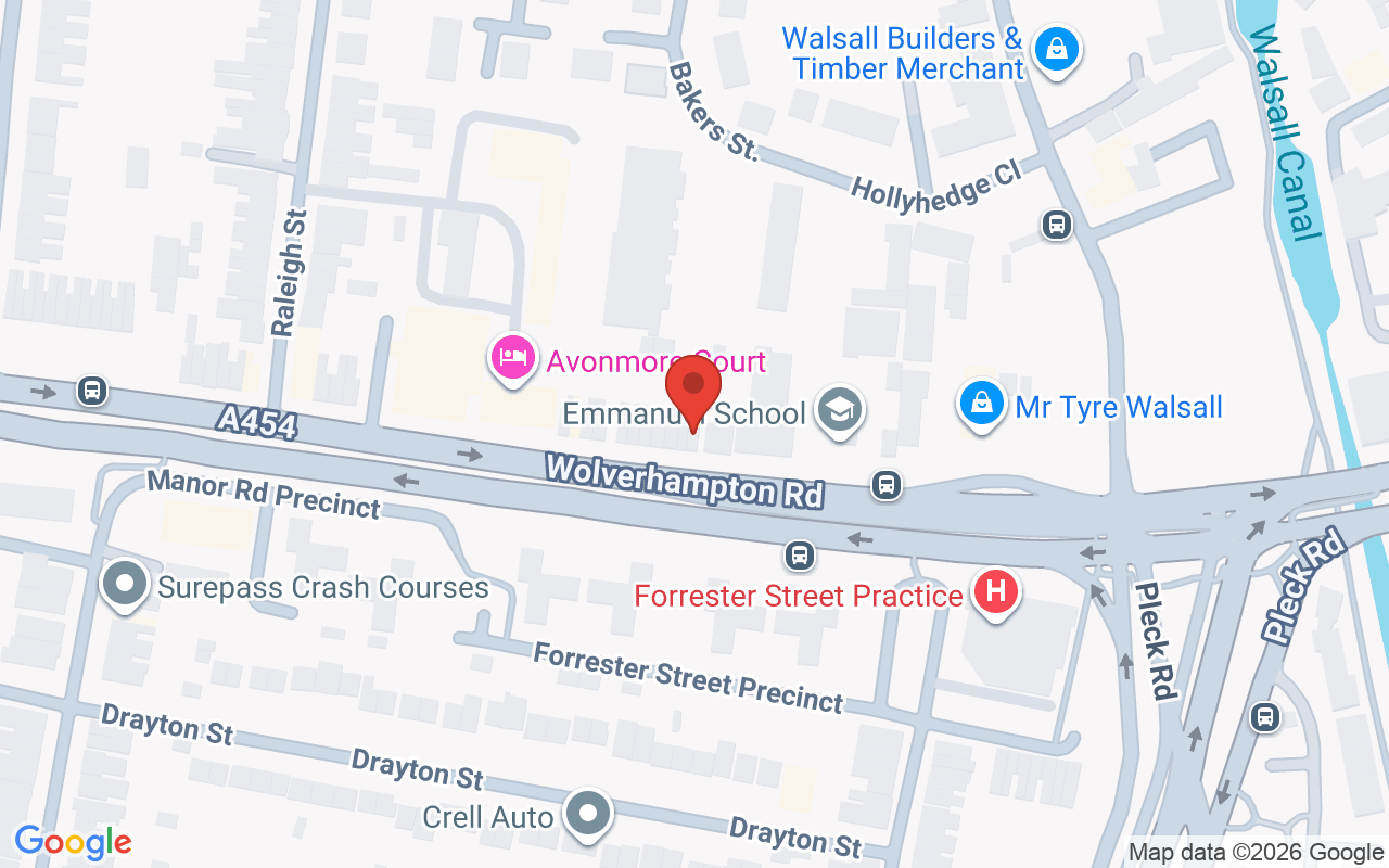 Map showing the location of Claire’s Mobile Hairdressing