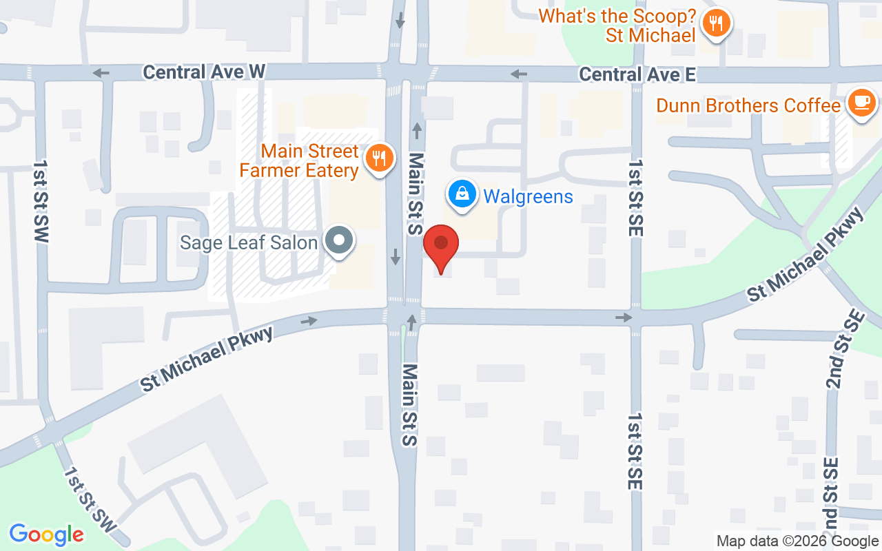Map showing the location of Arch Rival Brows & Beauty