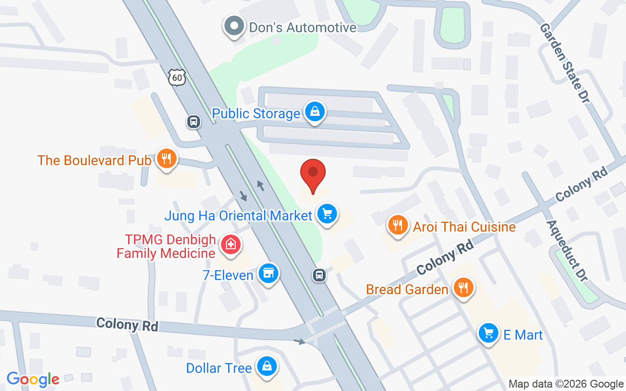 Map showing the location of S&J Hair & Nail Salon