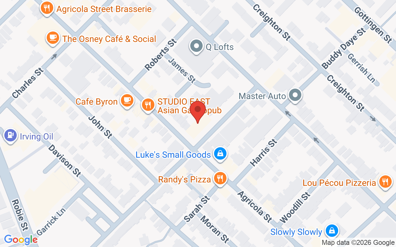 Map showing the location of Old Pine Barbershop