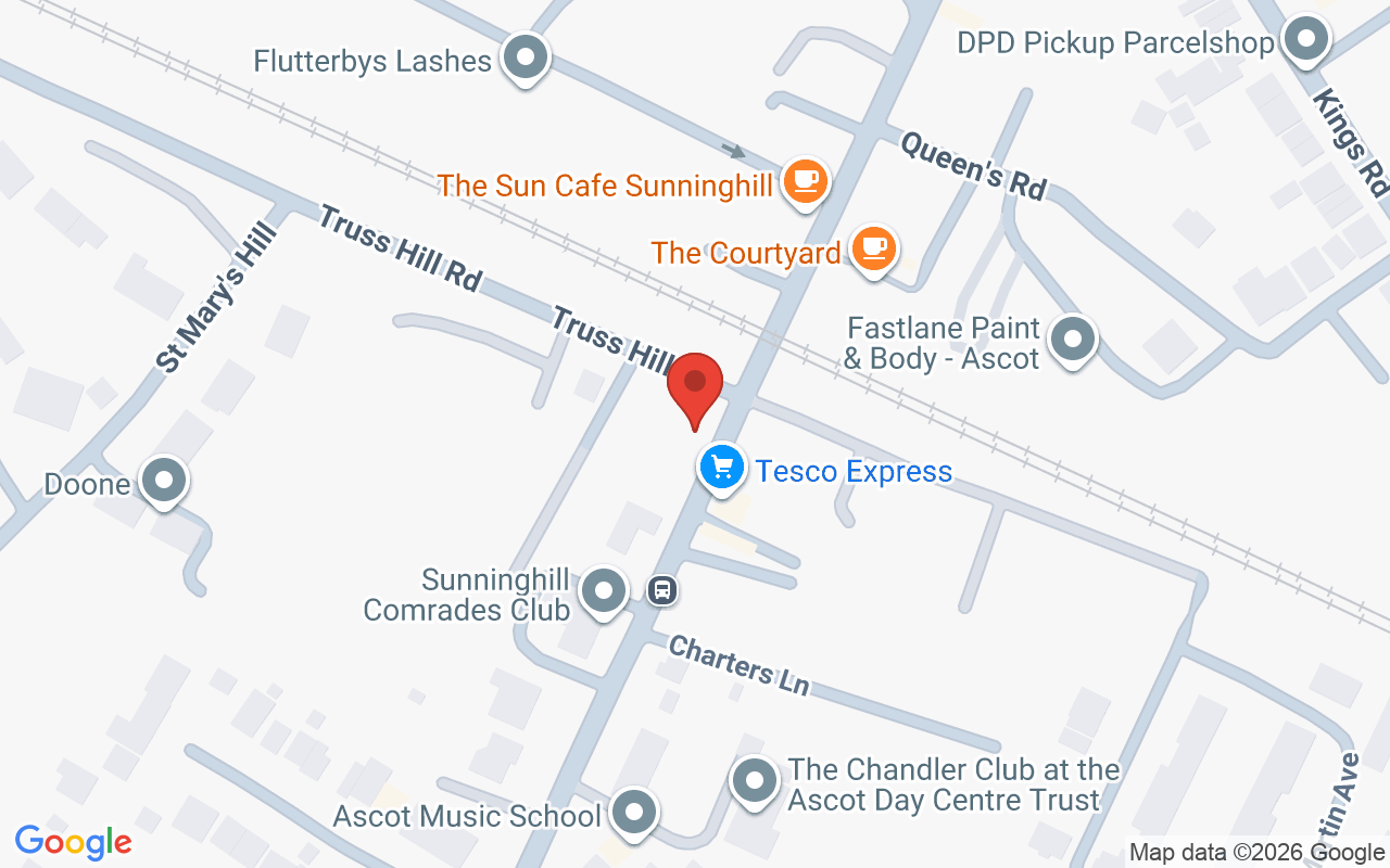 Map showing the location of Figoli Hair – Ascot