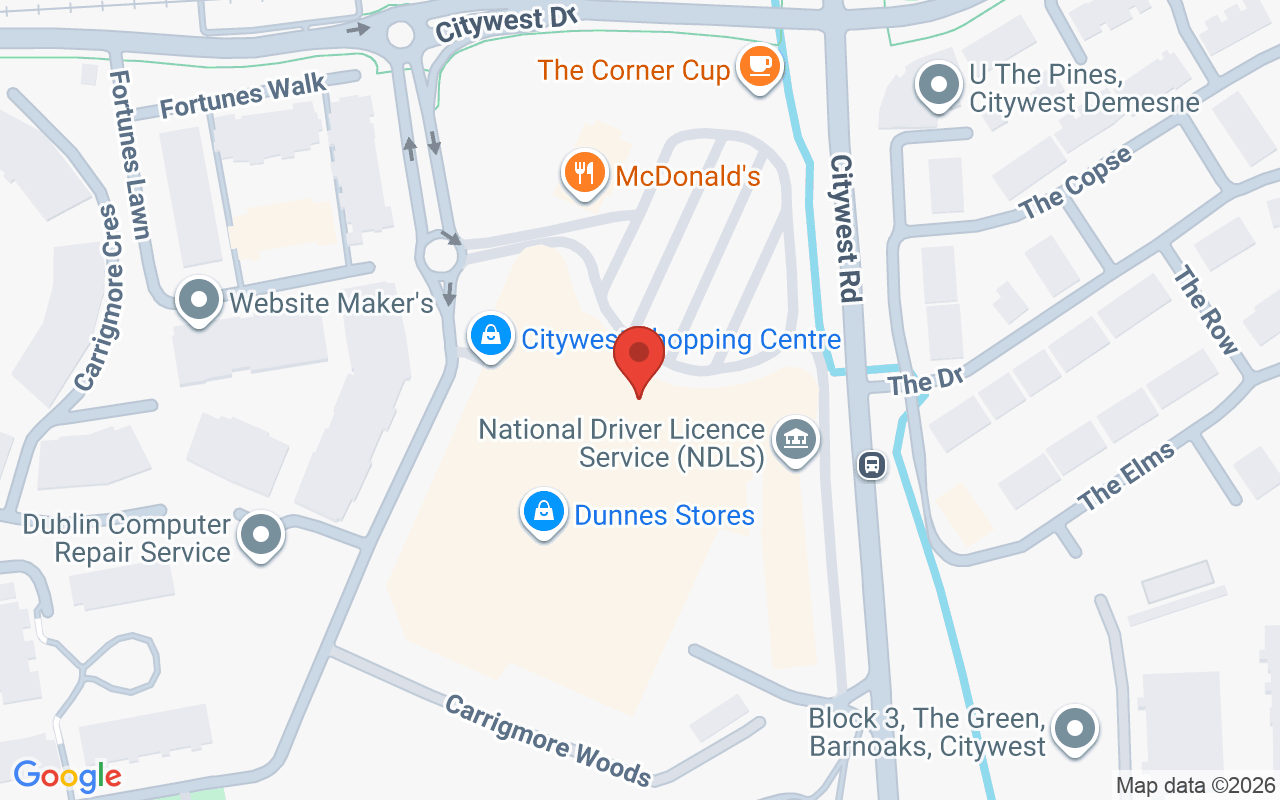 Map showing the location of Citywest