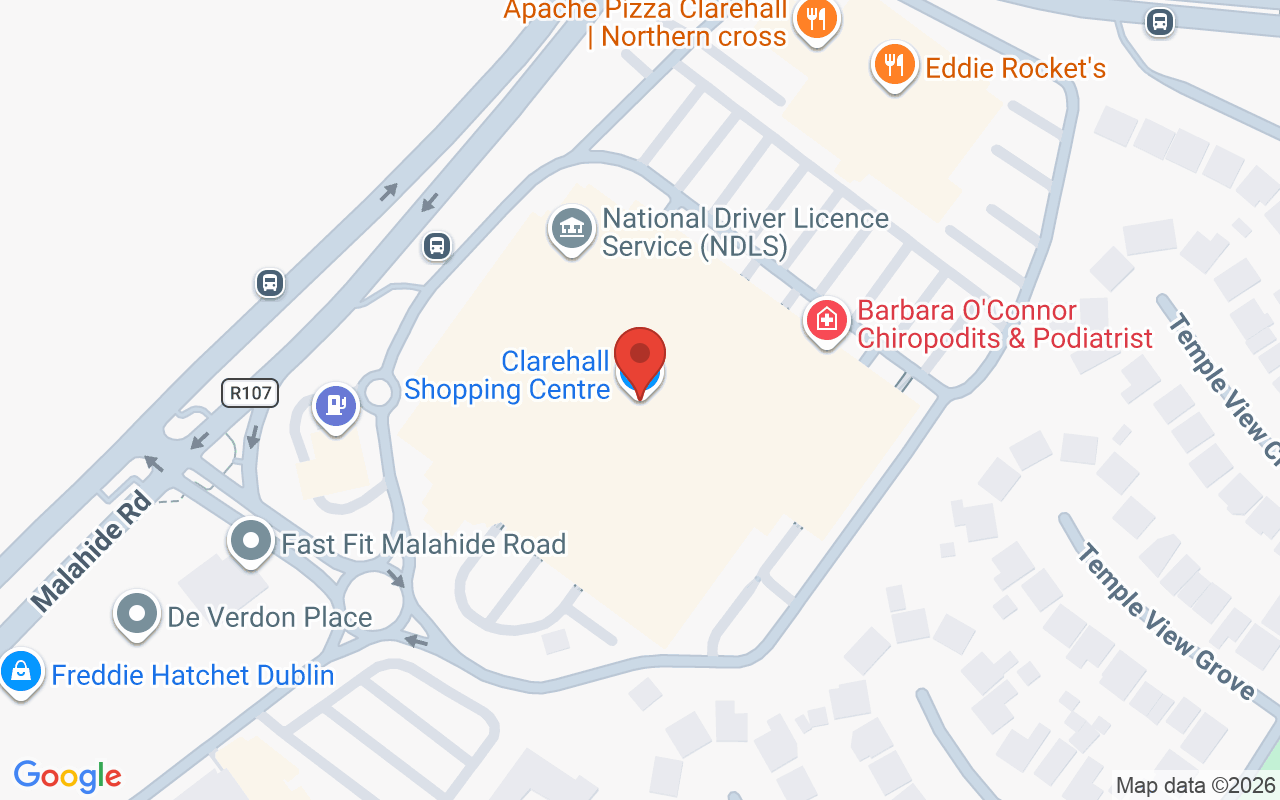 Map showing the location of Claire Hall
