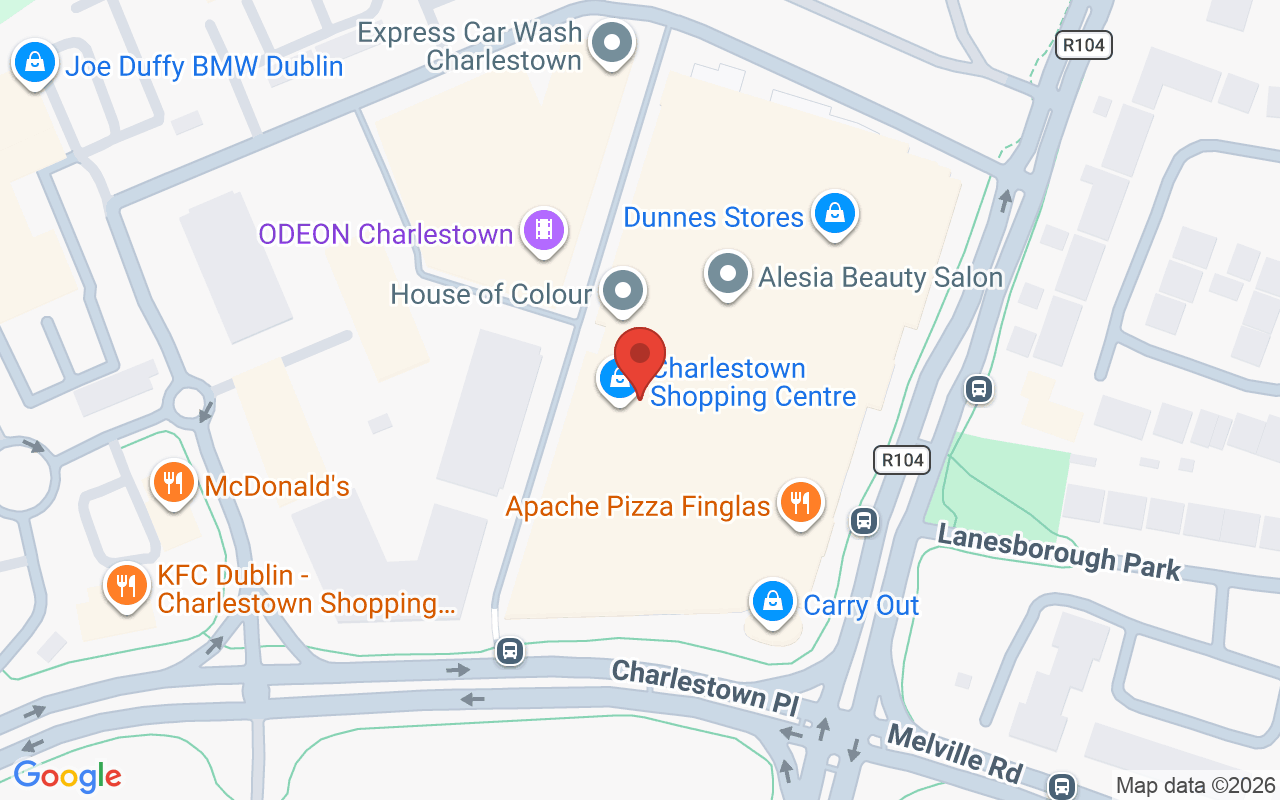 Map showing the location of Charlestown