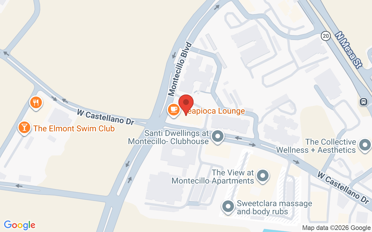 Map showing the location of Frenchies Modern Nail Care El Paso