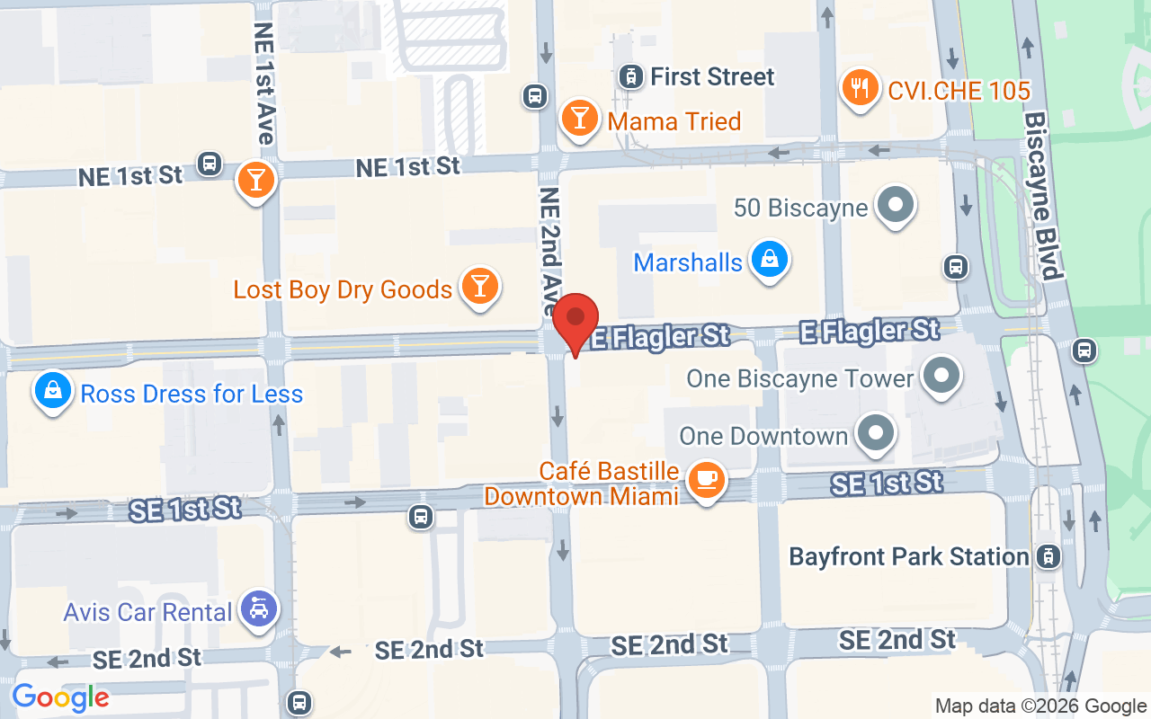 Map showing the location of The Refinery Lab Microblading Ombre Training Miami