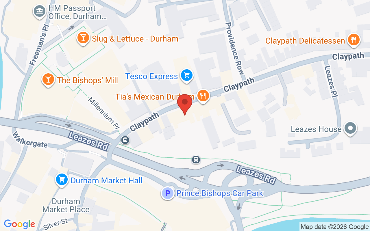 Map showing the location of Belle Ame, Durham