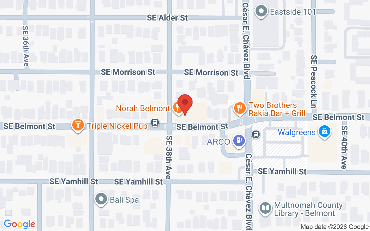 Map showing the location of Silk & Stone Holistic Spa & Salon