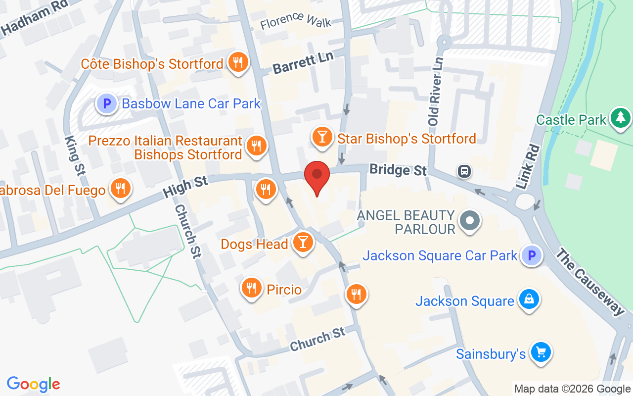 Map showing the location of Elite School of Hair and Beauty – Bishops Stortford, Hertfordshire