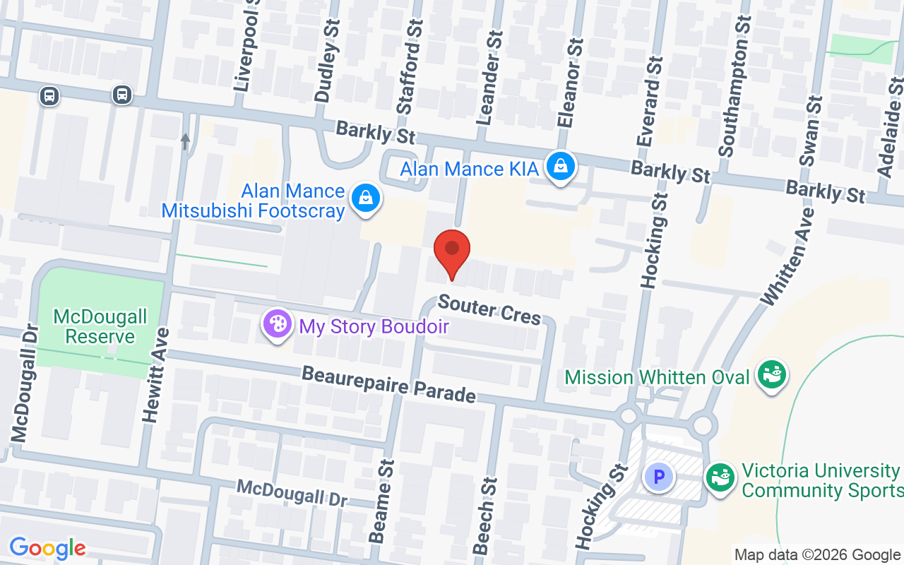 Map showing the location of Seddon Hair Bar