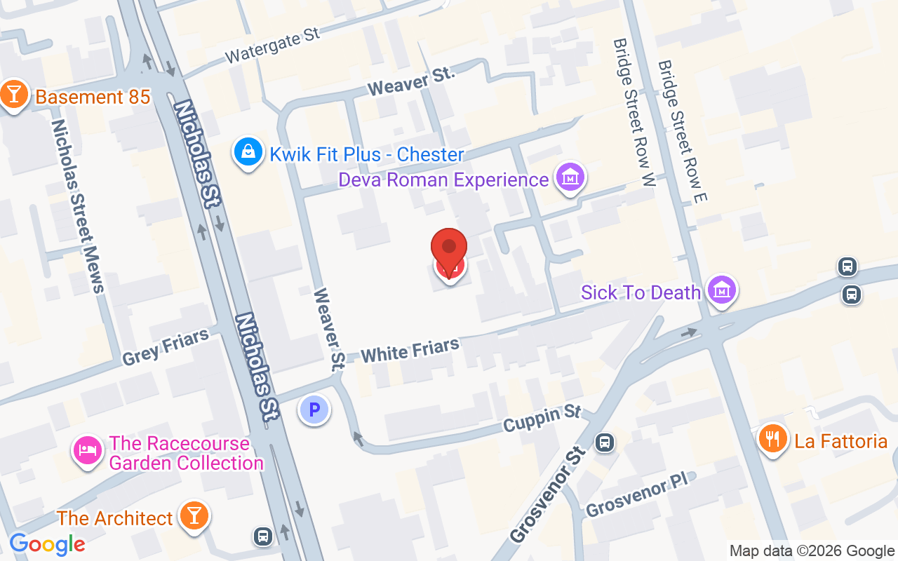 Map showing the location of The Beauty Vault