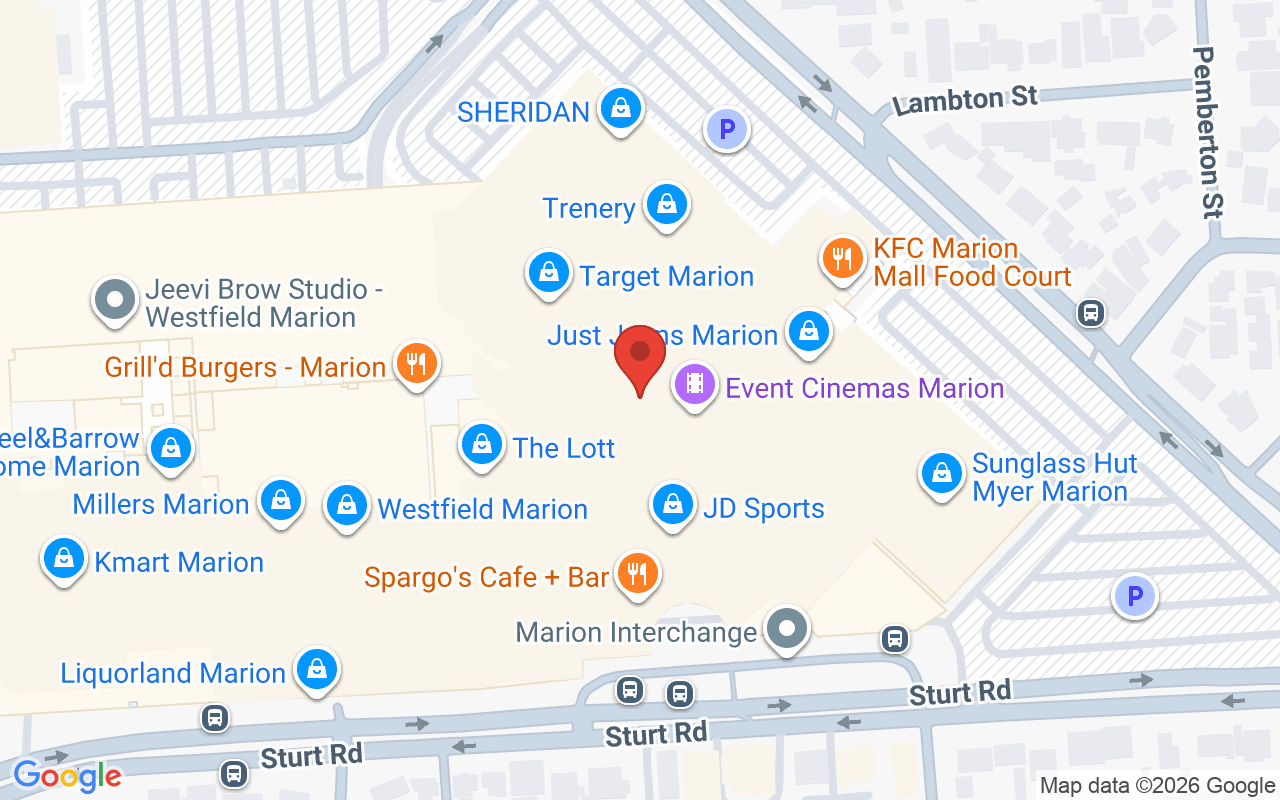 Map showing the location of Browz & Beauty
