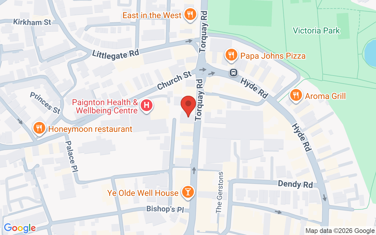 Map showing the location of RT Hair & Beauty