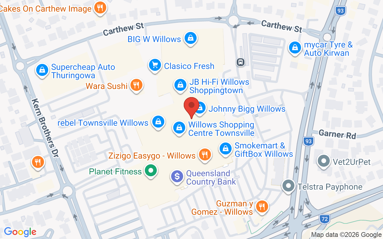 Map showing the location of Franck Provost Townsville