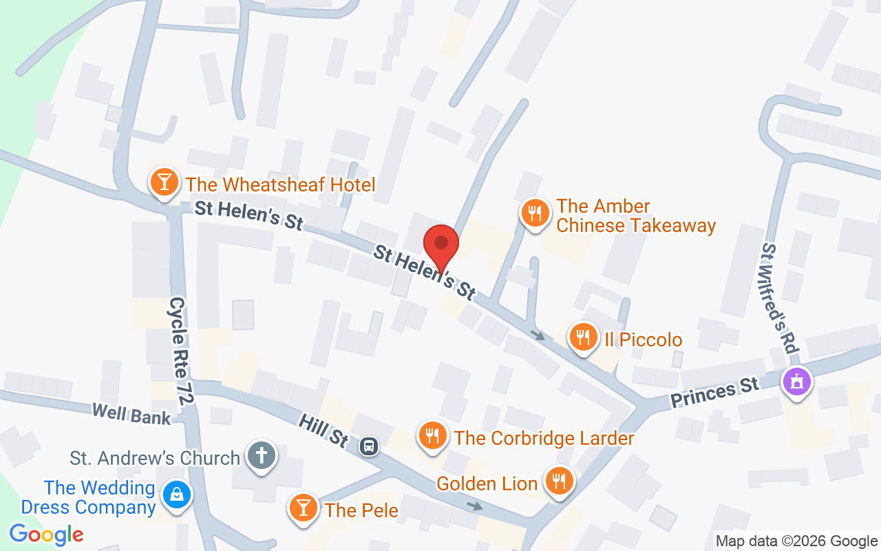 Map showing the location of La Suite Corbridge