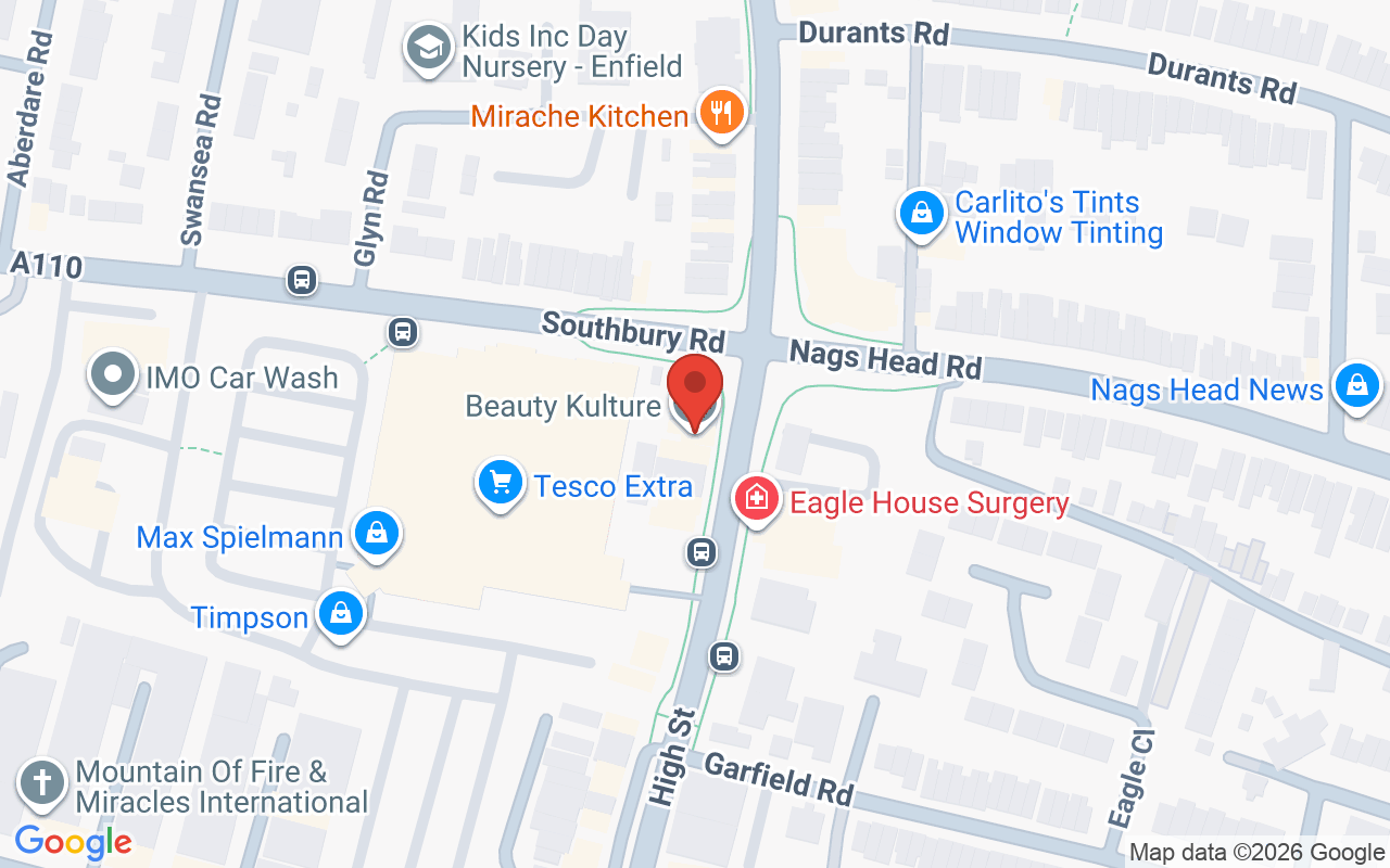 Map showing the location of Beauty Kulture
