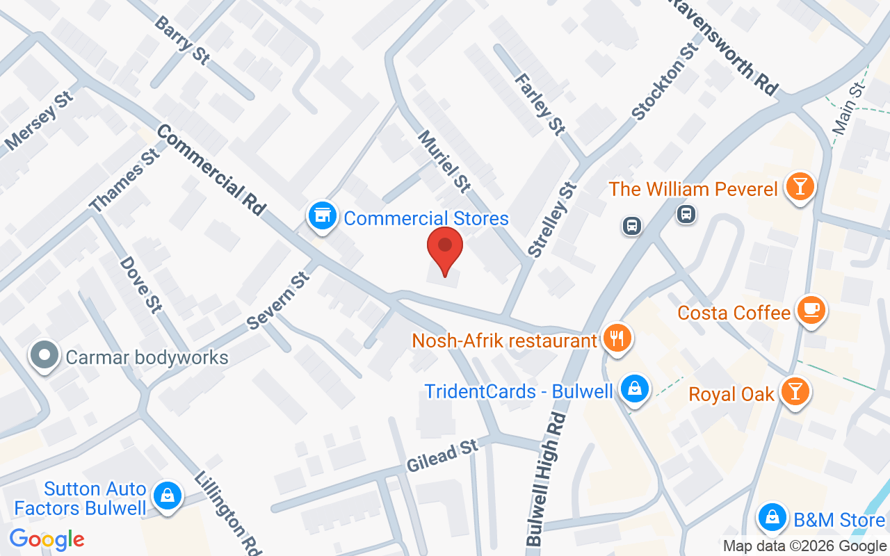 Map showing the location of Dudleys Hair & Beauty