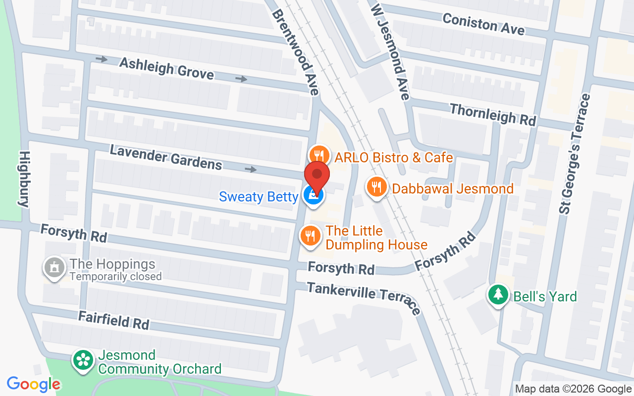Map showing the location of beauty at 28