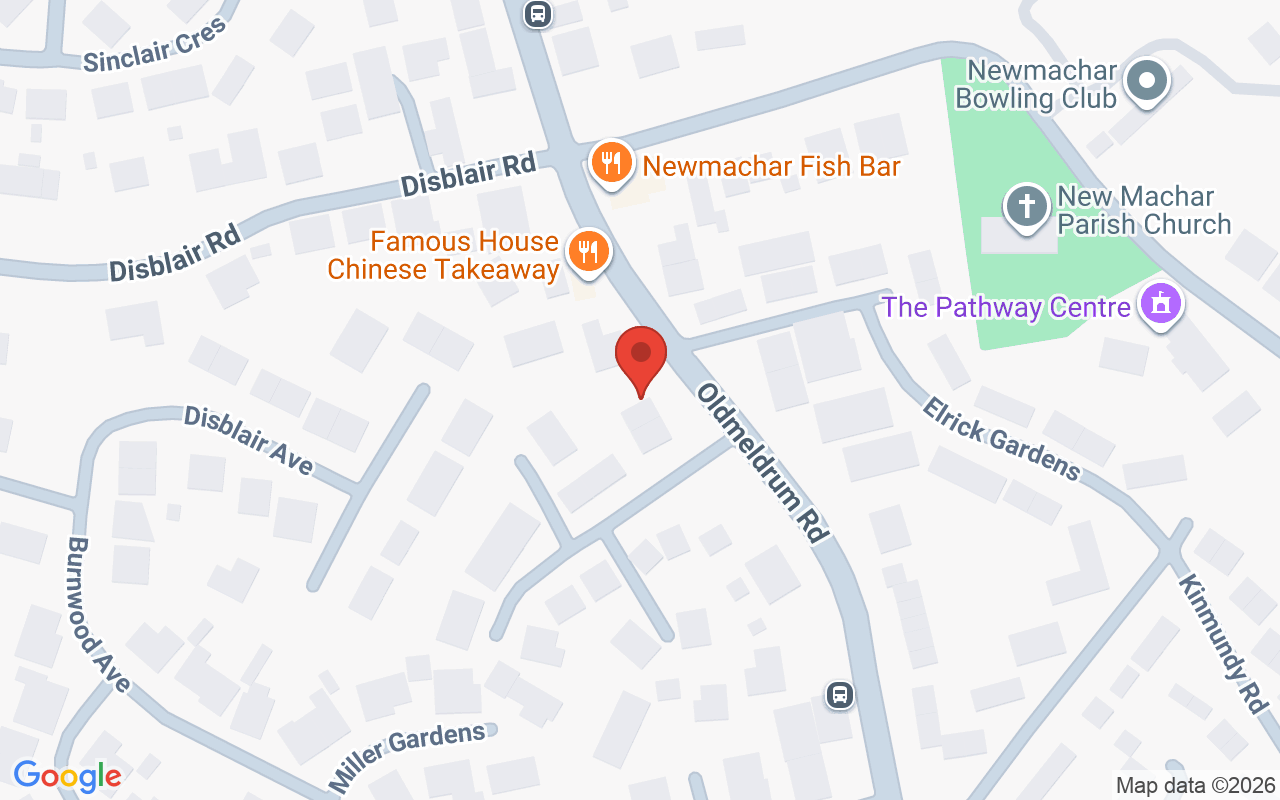 Map showing the location of Komao Hair Design