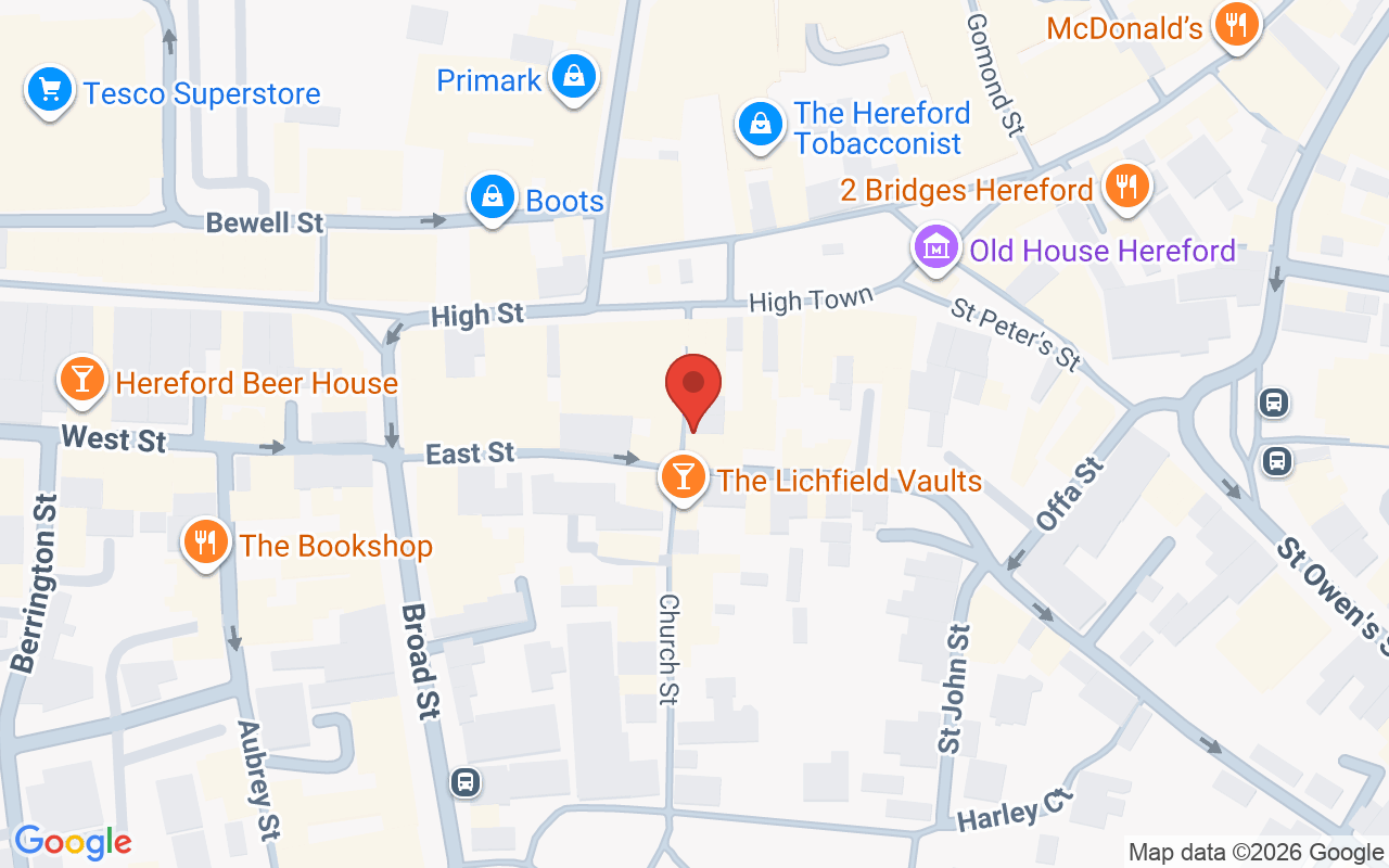 Map showing the location of 3 Counties Hair Academy, Worcester