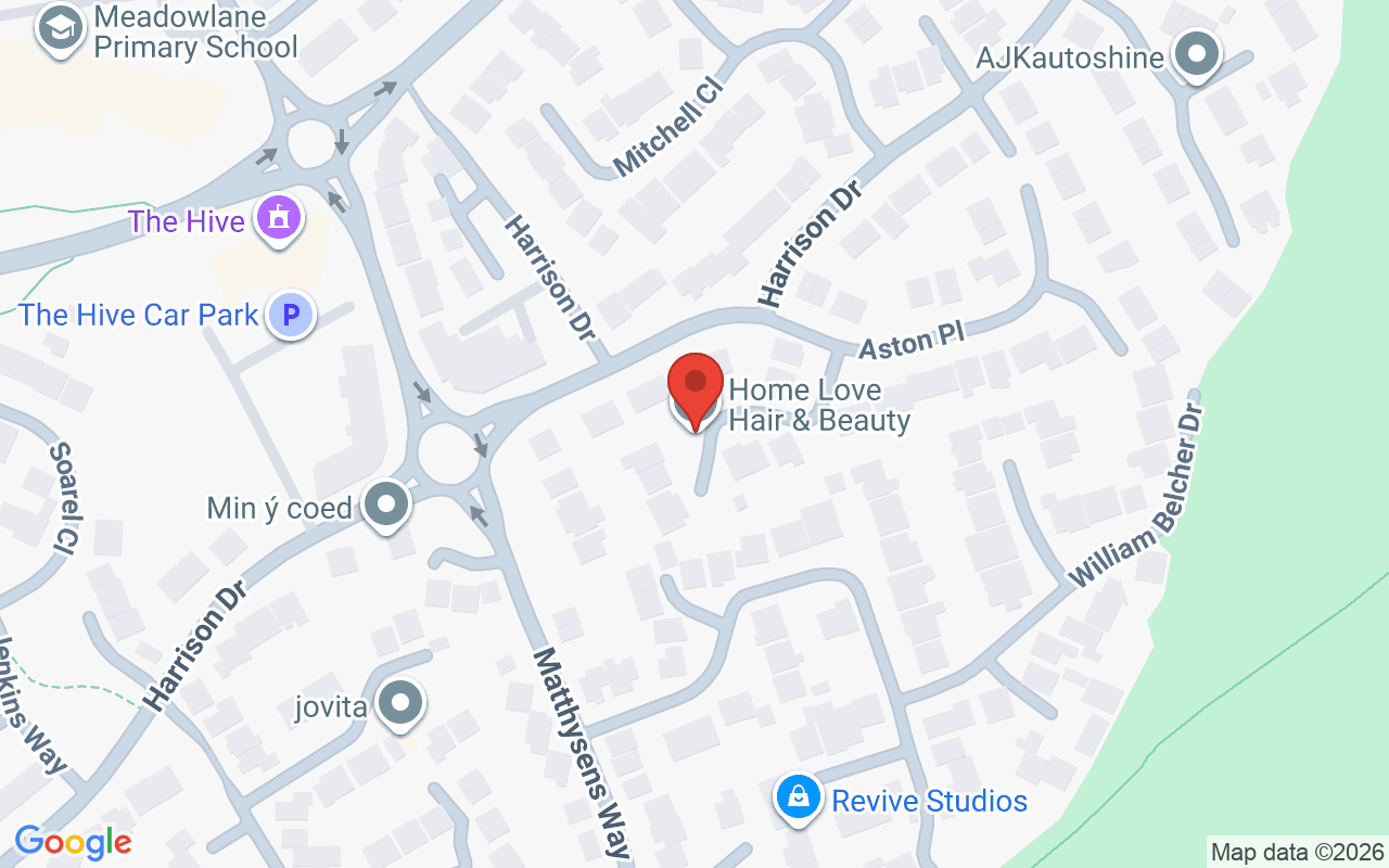 Map showing the location of Home Love Hair & Beauty