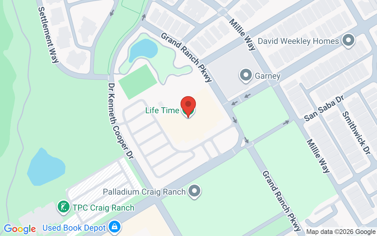 Map showing the location of Craig Ranch Fitness & Spa