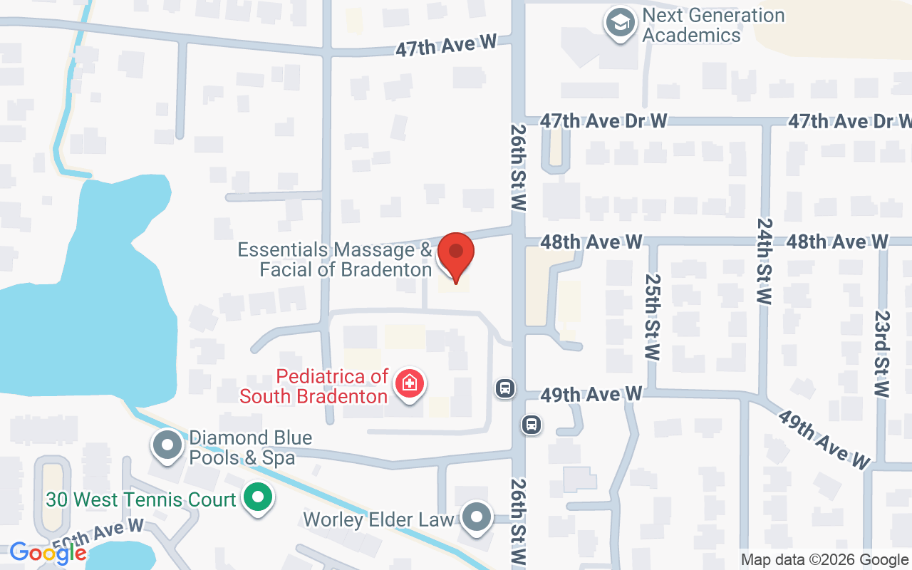 Map showing the location of Essentials Massage & Facial of Bradenton