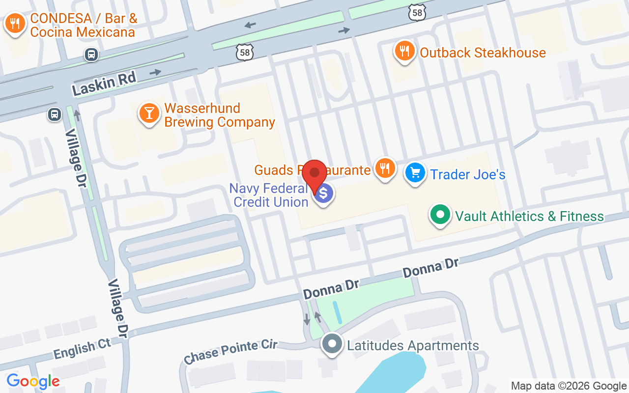 Map showing the location of Siren Hair Extensions