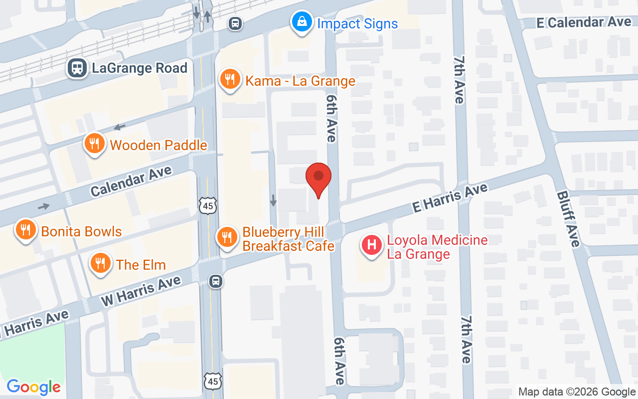 Map showing the location of Modern & Zest Haircoloring and Hair Extensions