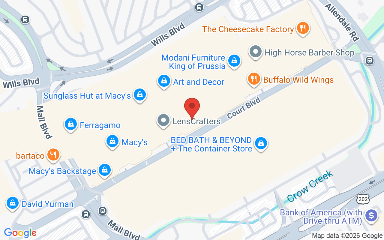 Map showing the location of Envy Esthetics | Lash, Wax, & Brow Studio