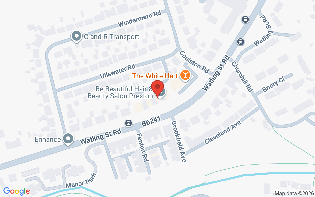 Map showing the location of Be Beautiful, Preston