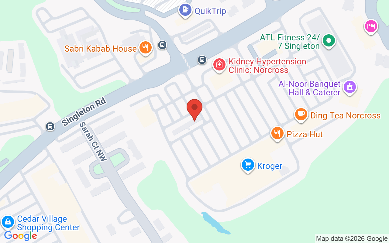 Map showing the location of Magical Waxing Norcross