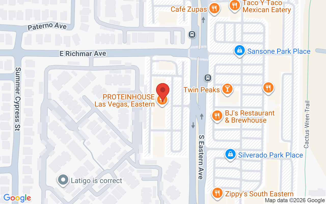 Map showing the location of Las Vegas< NV