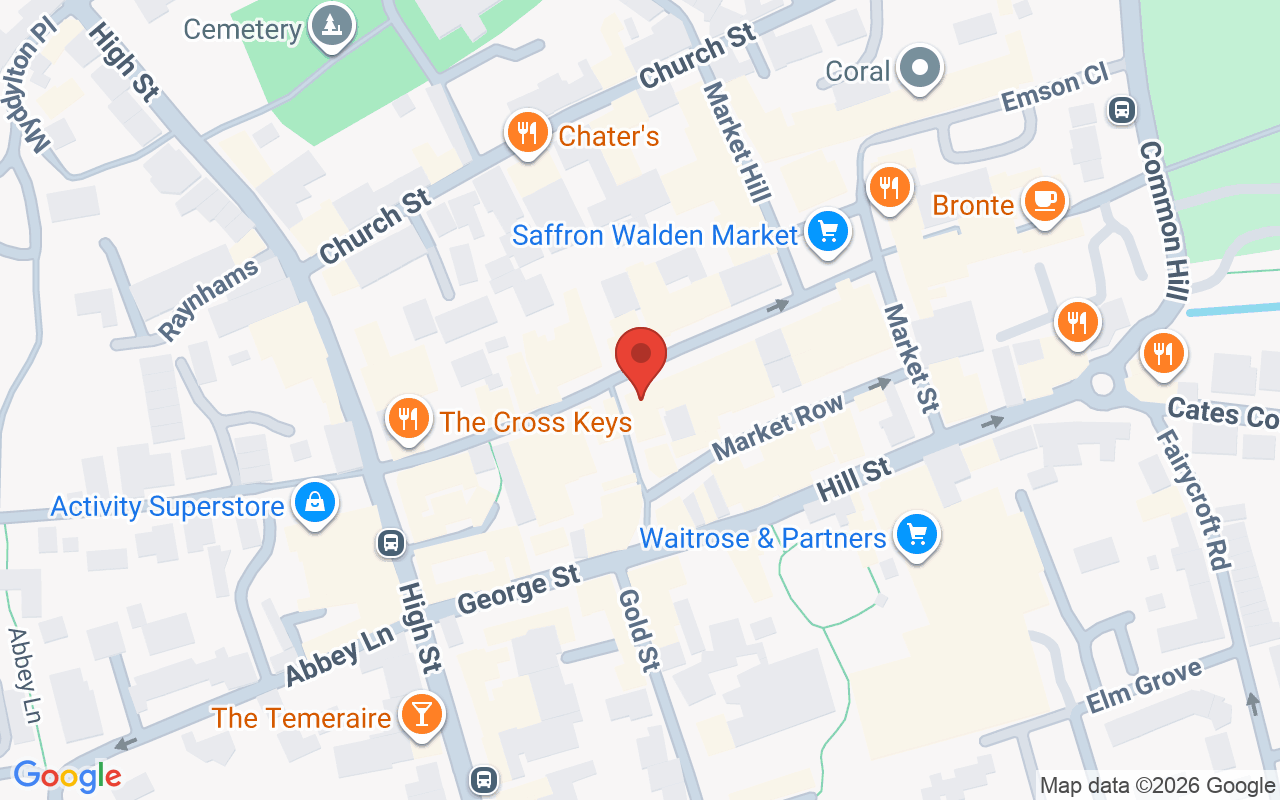 Map showing the location of Law Salons Saffron Walden