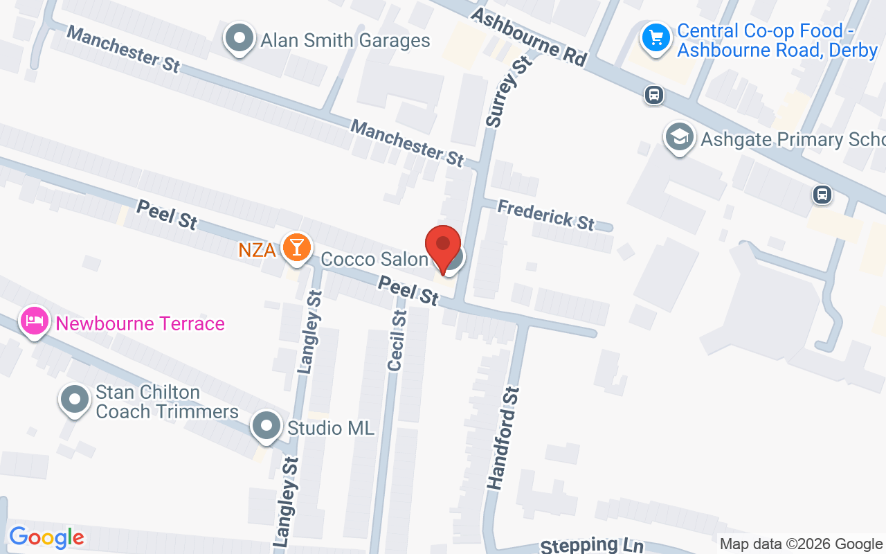 Map showing the location of Cocco Salon