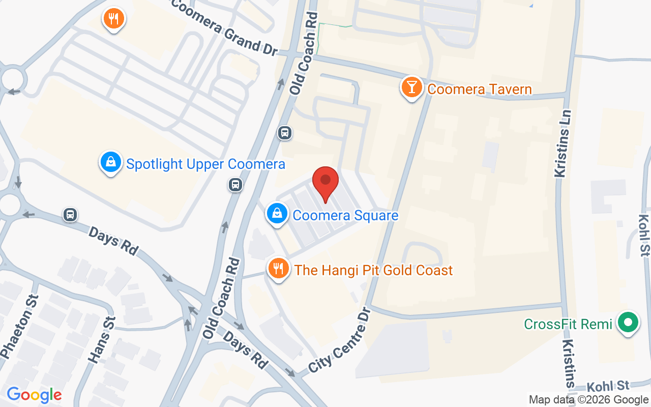 Map showing the location of Rogue Barbershop Gold Coast