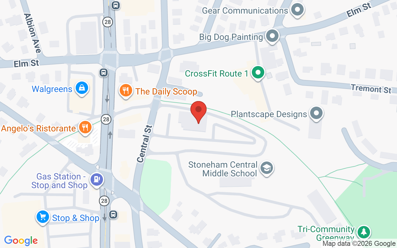 Map showing the location of Cosmetic Laser Solutions MedSpa – Stoneham