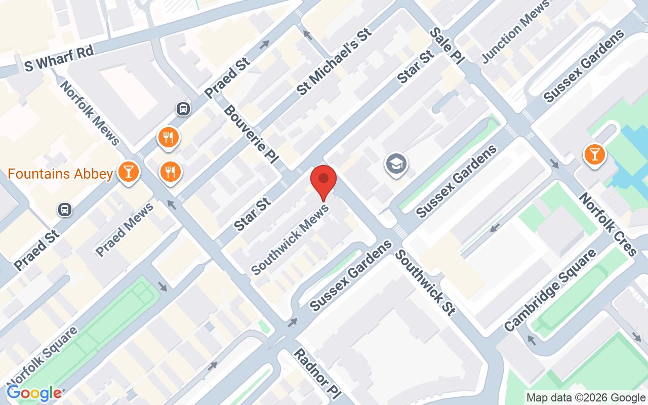 Map showing the location of CoLaz Advanced Aesthetics Clinic – Paddington