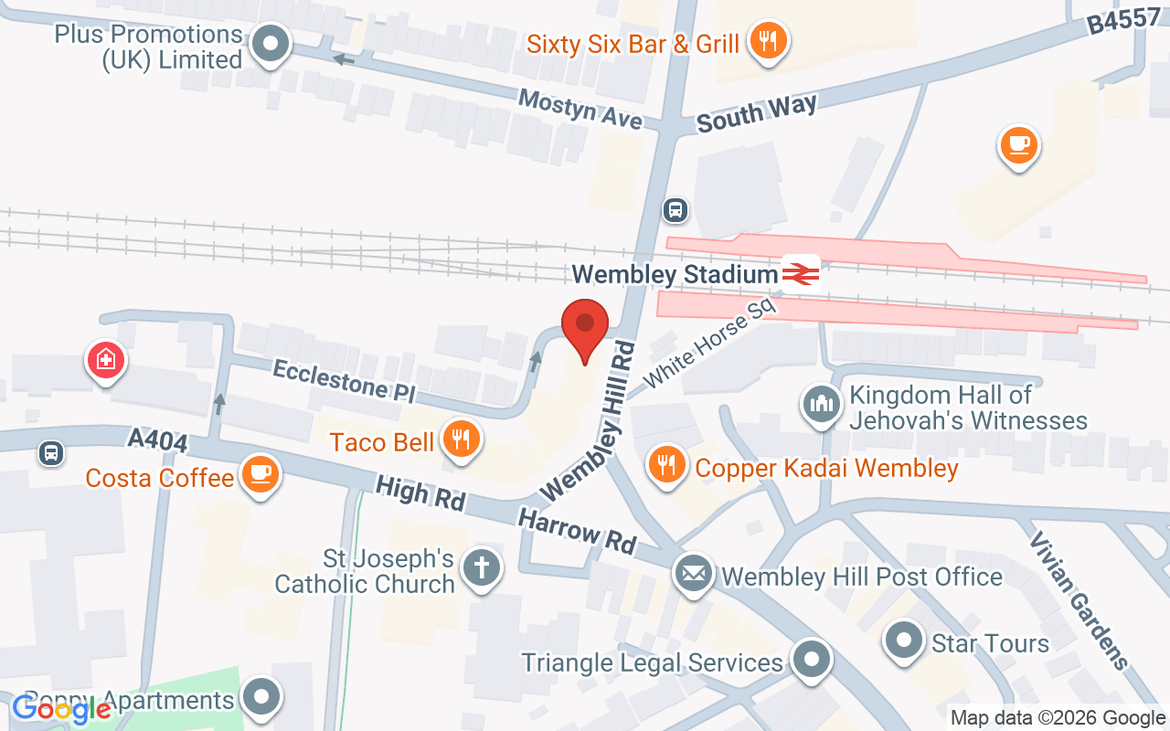 Map showing the location of CoLaz Advanced Aesthetics Clinic – Wembley