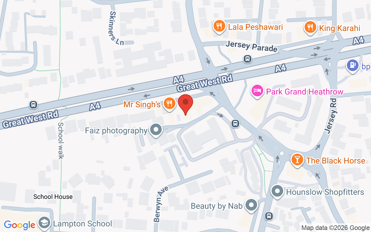 Map showing the location of CoLaz Advanced Aesthetics Clinic – Hounslow