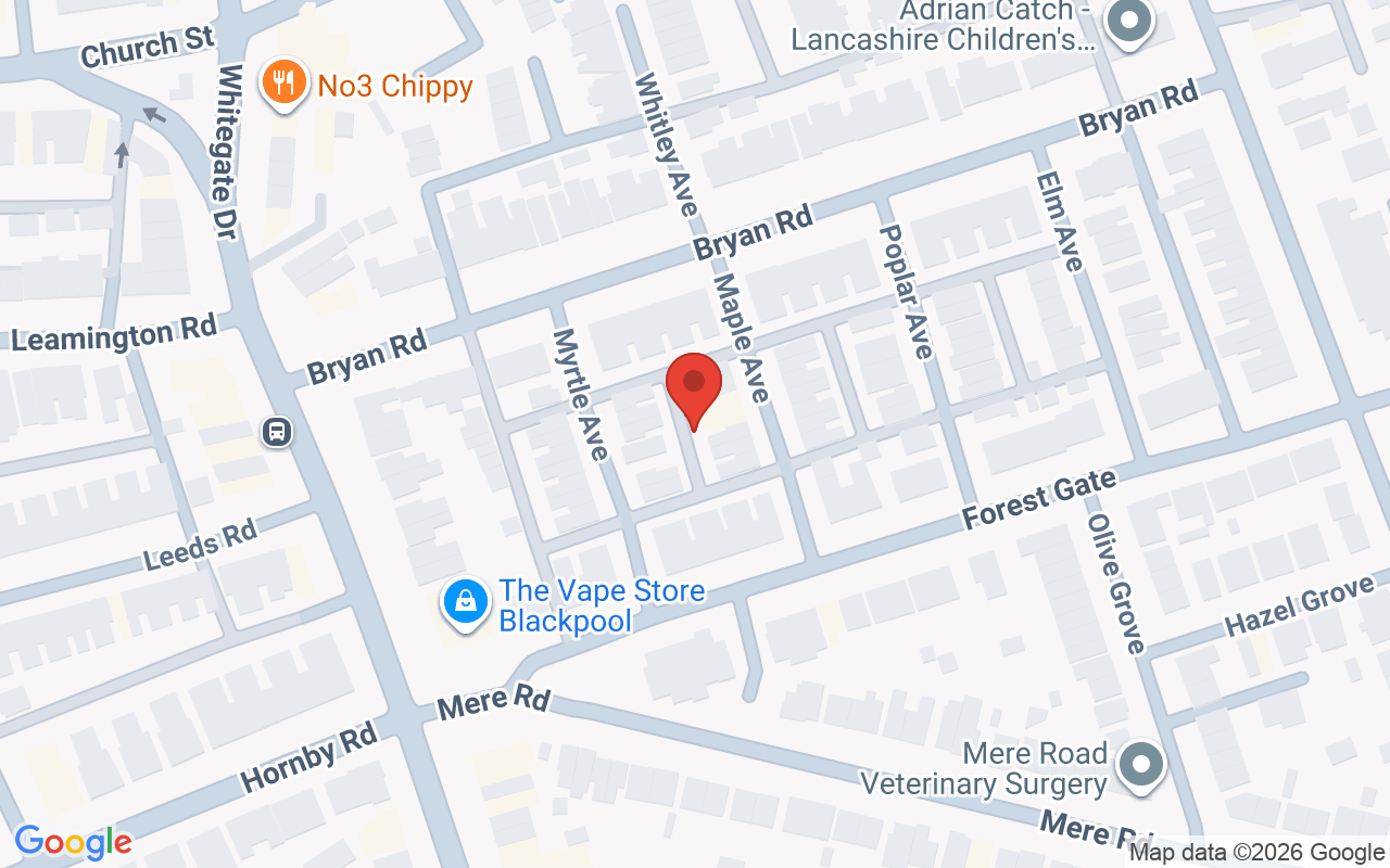 Map showing the location of Becky Janade Hair & Beauty Salon