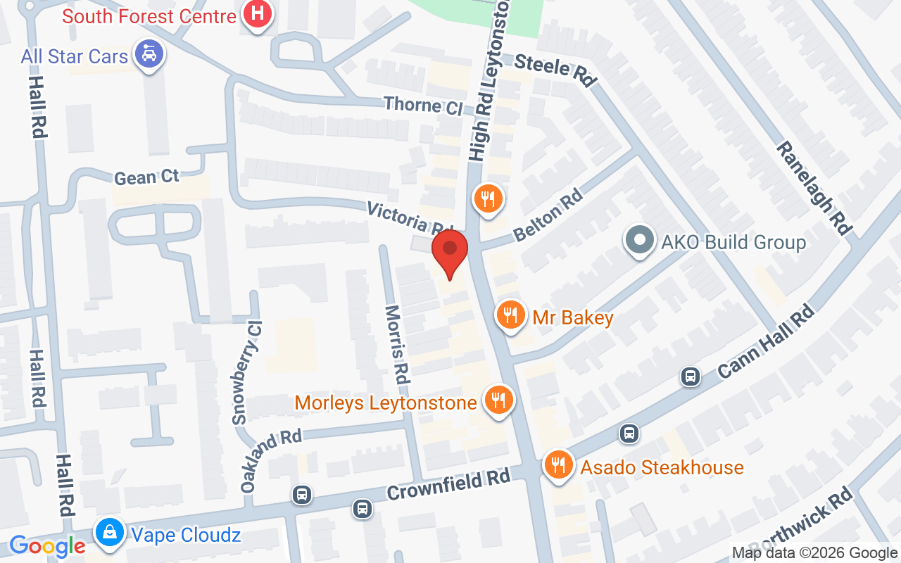 Map showing the location of Dare Salon