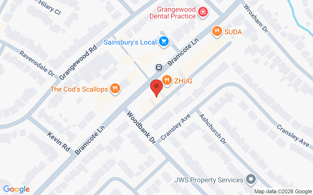 Map showing the location of The Dumb Brunette