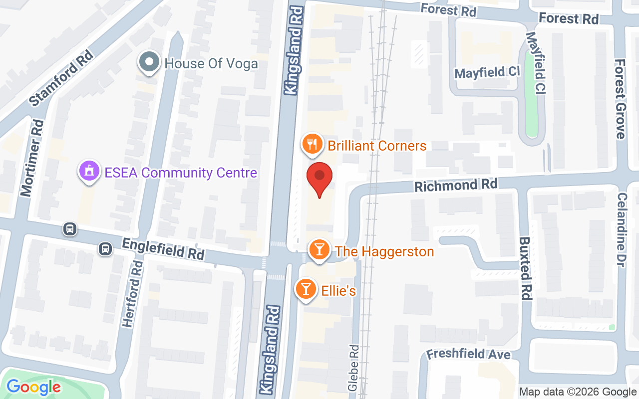 Map showing the location of Luv Natural – Dreadlocks Specialists