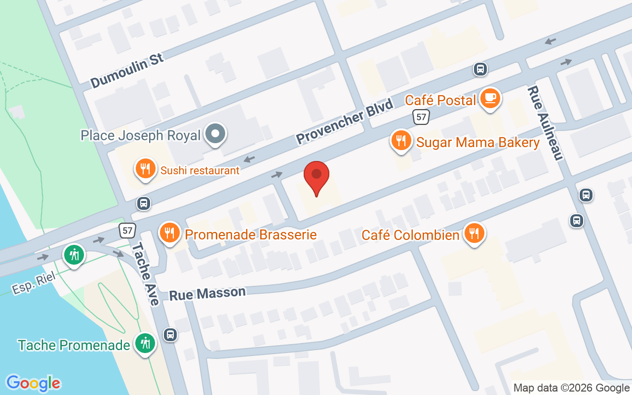 Map showing the location of Visage Clinical Beauty Winnipeg